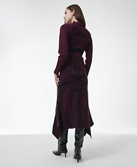 Leem Women's Geometric Jacquard Handkerchief Skirt