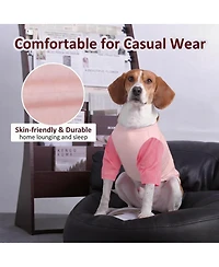 Aronkl 2 Pack Breathable Cotton Spandex Dog T-shirts for Year-Round Comfort