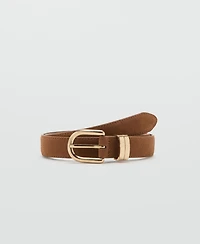 Mango Women's Suede Leather Belt