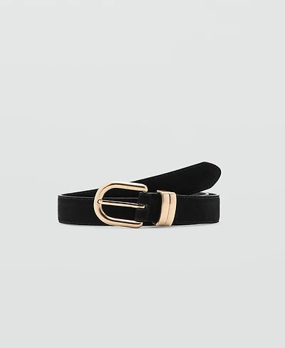 Mango Women's Suede Leather Belt