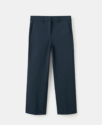 Mango Women's Straight-Cut Crop Pants