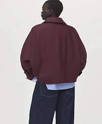 Mango Women's Double-Breasted Hood Trench Coat