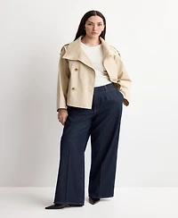 Mango Women's Wide Leg Mid-Rise Jeans