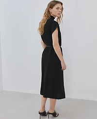 Mango Women's Lyocell Belt Dress