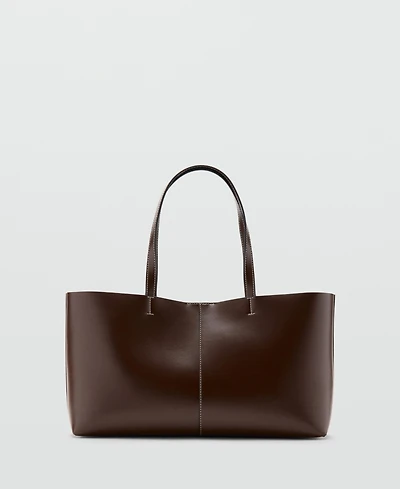 Mango Women's Double Handle Shopper Bag