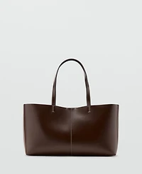 Mango Women's Double Handle Shopper Bag