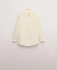 Mango Women's Silk Concealed Buttons Blouse