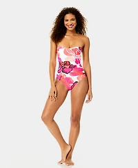 Anne Cole Women's Strapless Bandeau Neck One-Piece Swimsuit