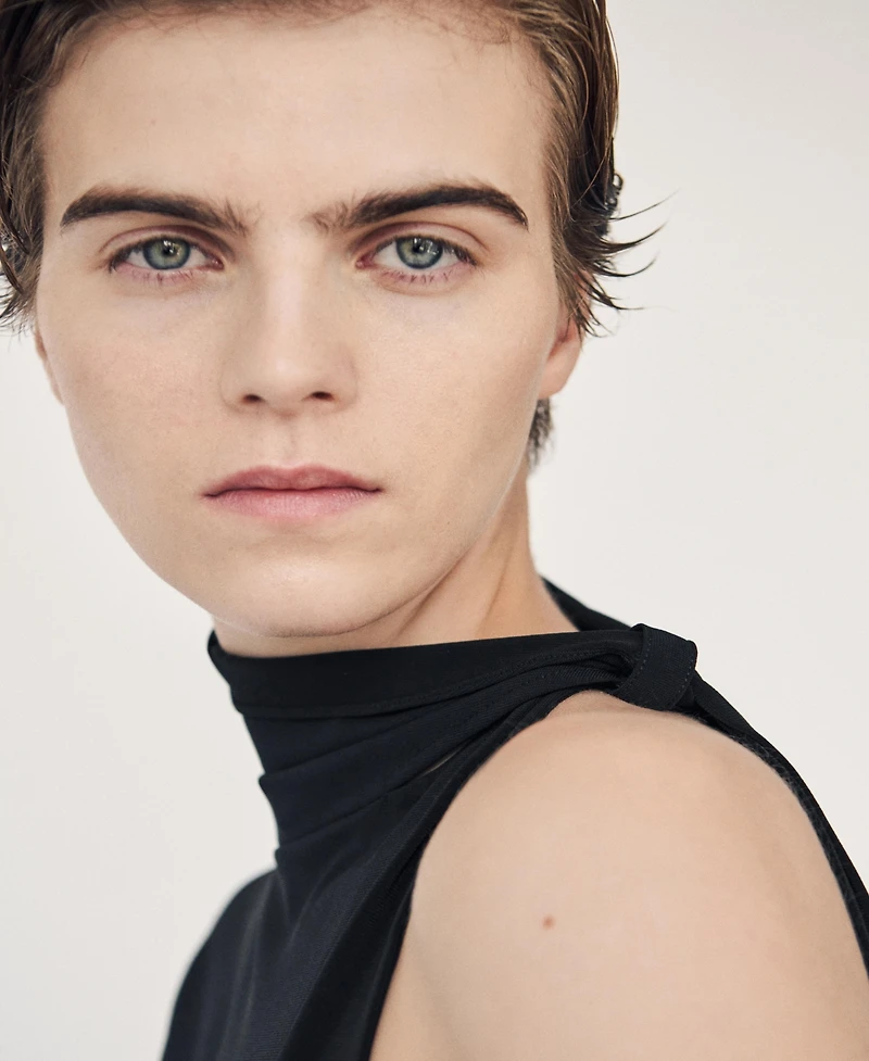 Mango Women's Asymmetrical Long-Sleeve T-Shirt