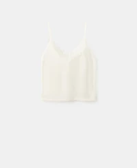 Mango Women's Lace Neck Top