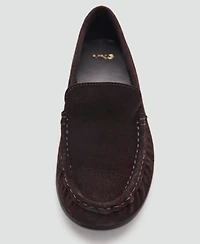 Mango Women's Gathered Suede Moccasins