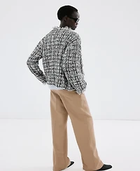 Mango Women's Oversized Tweed Jacket