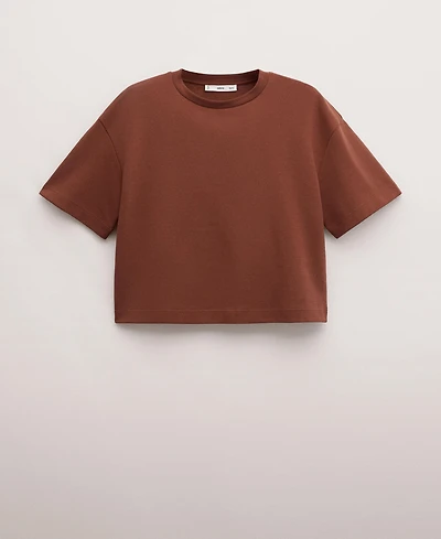 Mango Women's Short-Sleeved Cotton T-Shirt