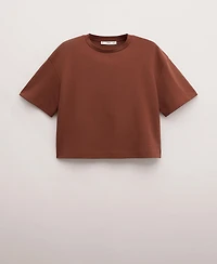 Mango Women's Short-Sleeved Cotton T-Shirt