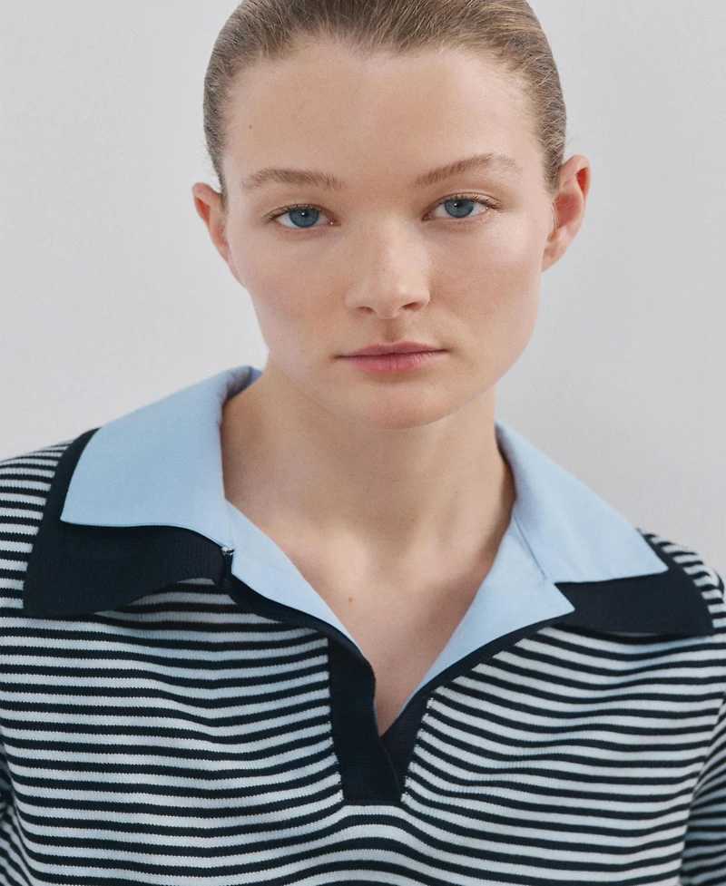 Mango Women's Combined Collar Knit Sweater