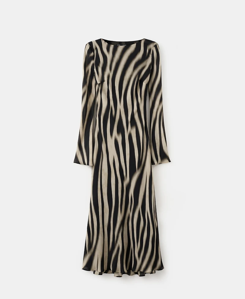 Mango Women's A-Line Animal-Print Dress