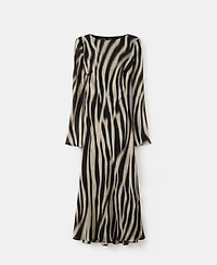Mango Women's A-Line Animal-Print Dress