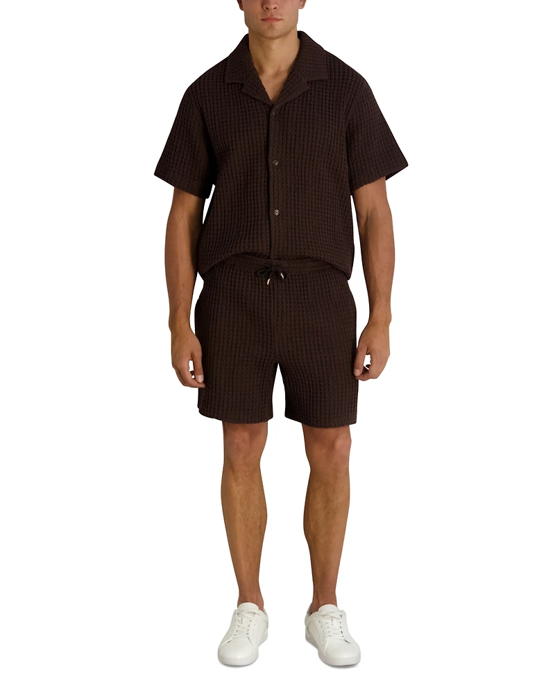 Karl Lagerfeld Paris Men's Regular-Fit Textured Shorts