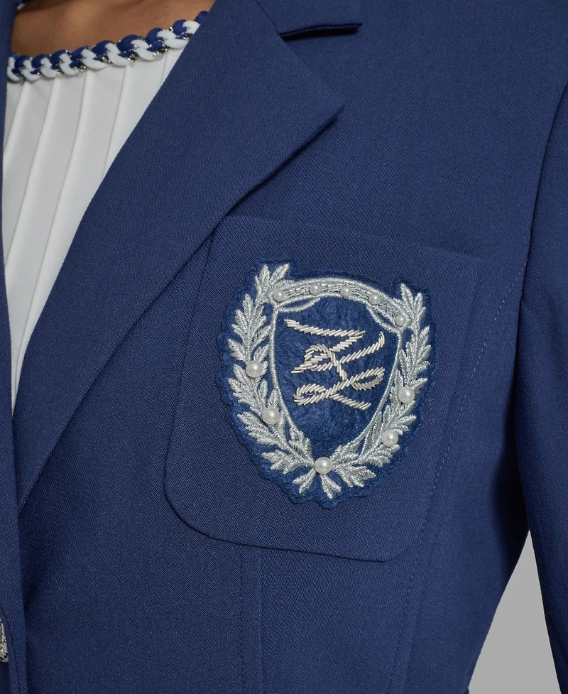 Karl Lagerfeld Paris Women's 3-Button Cropped Jacket