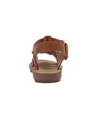 Bebe Little Girls Girl's Fashion Sandals – Dressy Shoes with Decorative Metal Charms