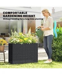Outsunny Raised Garden Bed with Adjustable Foot Pads,