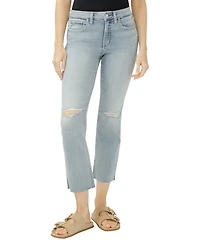 Silver Jeans Co. Women's Most Wanted Mid-Rise Cropped Straight-Leg Luxe Stretch