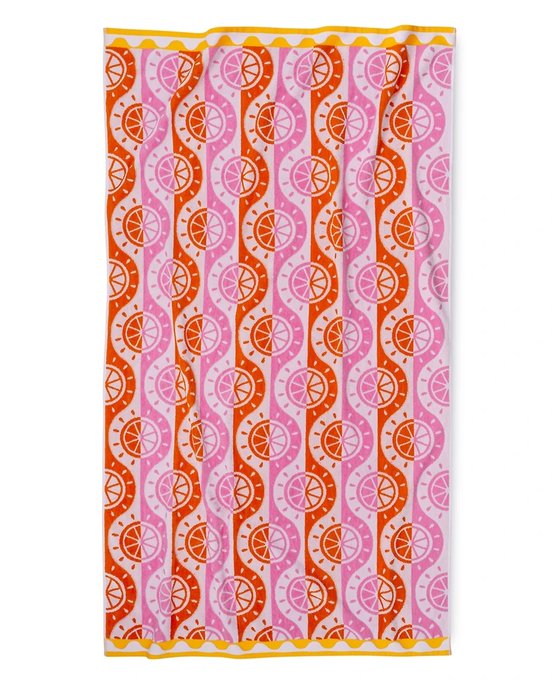 The Beach House Citrus Print Cotton Jacquard Beach Towel, 40" x 70"