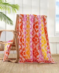 The Beach House Sun Stripe Cotton Beach Towel, 40" x 70"