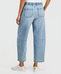 Style & Co Women's High-Rise Pull-On Barrel Jeans, Macy's Exclusive