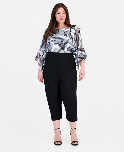 Alex Evenings Plus Cropped Slim Fit Pants