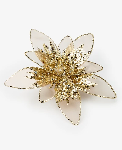 Holiday Lane Enchanted Forest Flower Ornament With Clip, Macy's Exclusive