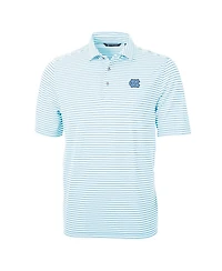 Cutter & Buck Men's Carolina Blue North Tar Heels Virtue Eco Pique Stripe Polo Shirt