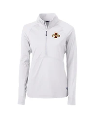 Cutter & Buck Women's White Iowa State Cyclones Adapt Eco Knit Half-Zip Pullover Jacket