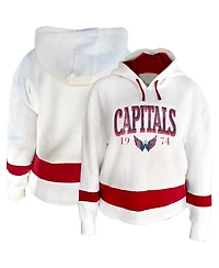 Profile Women's White Washington Capitals Plus Hoodie