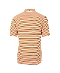 Cutter & Buck Men's Orange Tennessee Volunteers Vault DryTec Virtue Eco Pique Stripe Polo Shirt