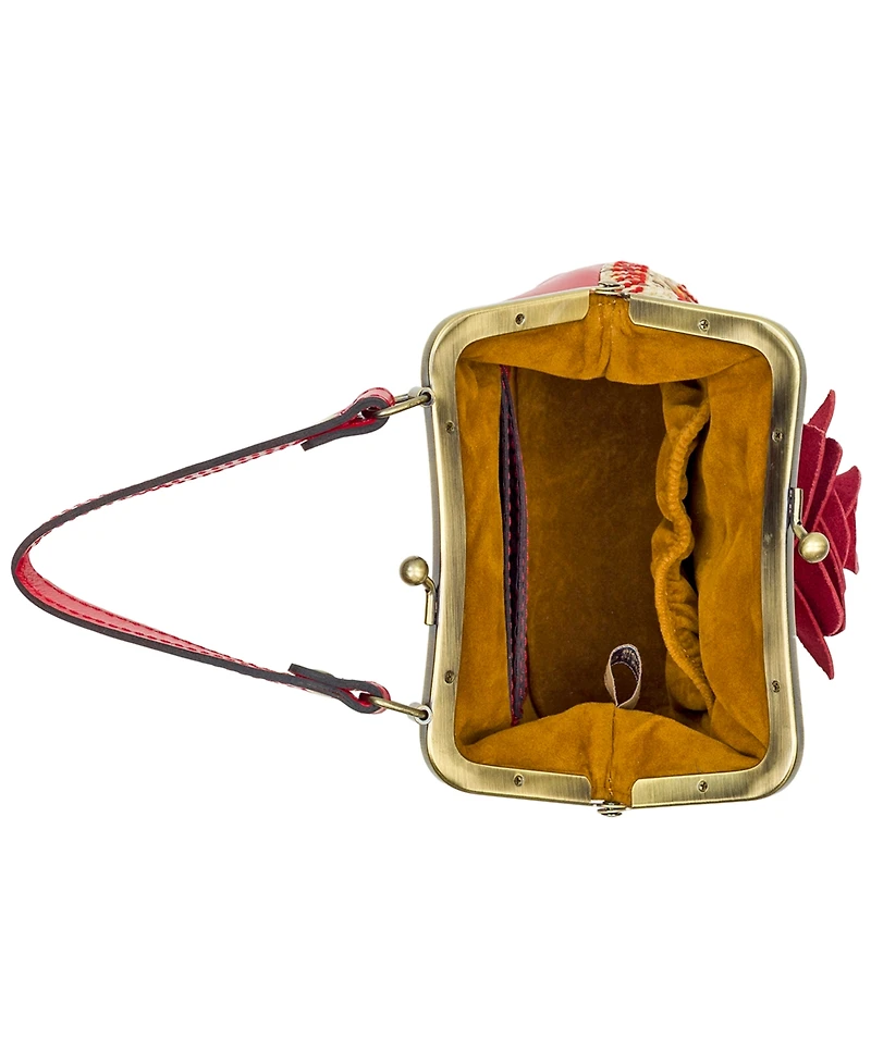 Patricia Nash Laureana Mini Raffia Kisslock Crossbody Bag