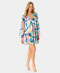 Anne Cole Women's Keyhole Mesh Tunic Swim Dress
