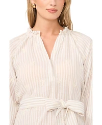 Vince Camuto Women's Ruffle Puff-Sleeve Mini Dress