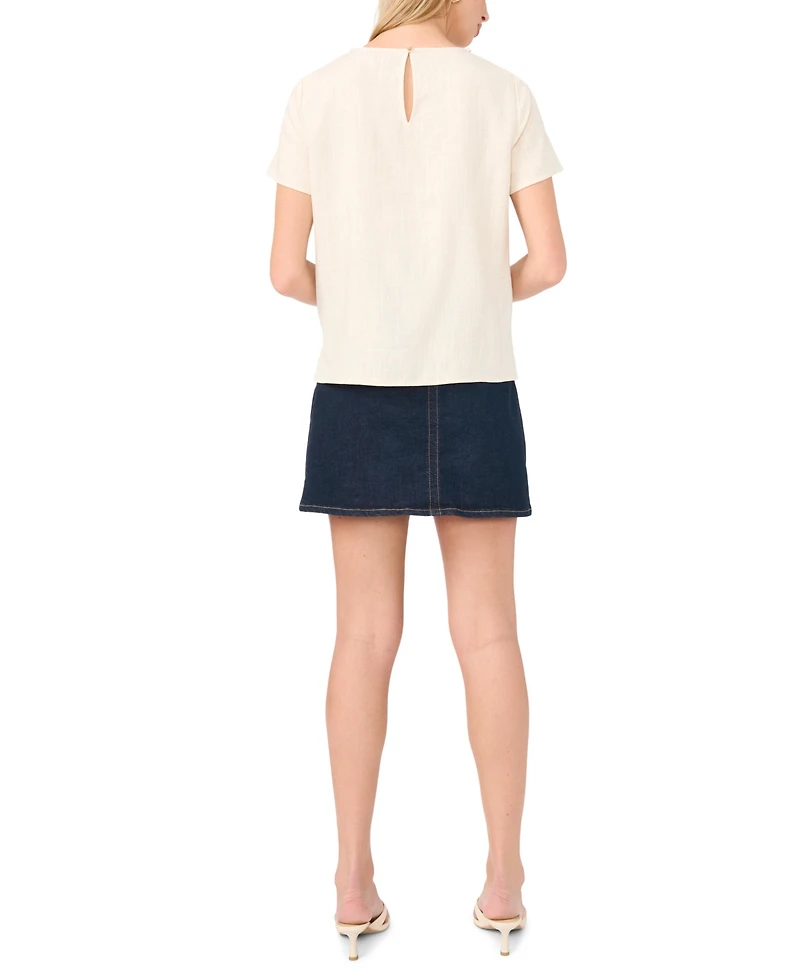 Vince Camuto Women's Crewneck Short-Sleeve Top