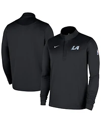 Nike Men's Black La Clippers 2025/26 City Edition Remix Authentic Coaches Dri-fit Half-Zip Sweatshirt
