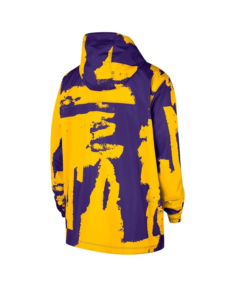 Nike Men's and Women's Purple Los Angeles Lakers Courtside Club Premium Woven Full-Zip Hooded Jacket