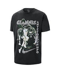 Nike Men's and Women's Giannis Antetokounmpo Black Milwaukee Bucks Athlete T-Shirt