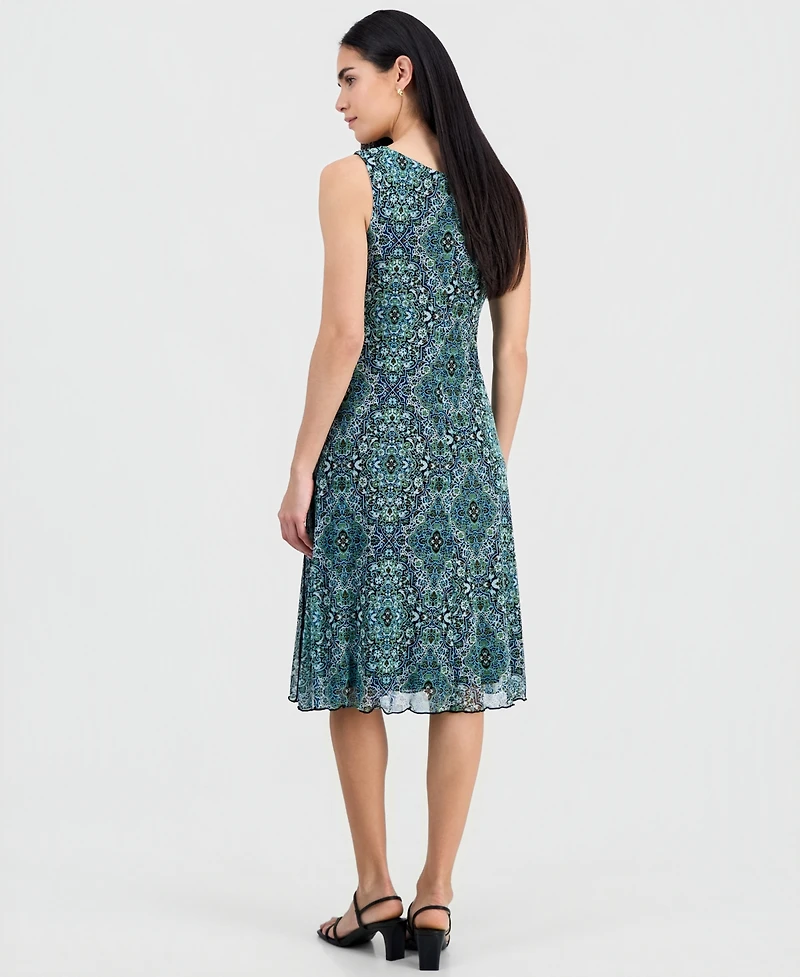 Connected Petite Sleeveless Fit & Flare Dress