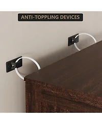 Gaomon 10 Tier Shoe Storage Cabinet, Freestanding Wooden Shoe Rack with Cubbies, Tall Farmhouse Shoe Organizer for Entryway or Mudroom