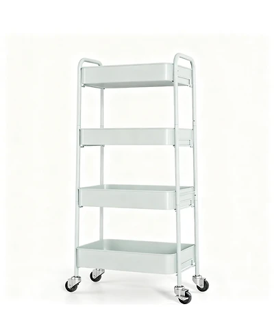 Yigii Metal Rolling Cart with Wheels for Kitchen, Bathroom, & More - Easy Assembly, Durable