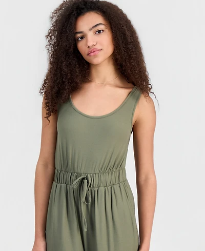 Derek Heart Juniors' Sleeveless Wide-Leg Jumpsuit