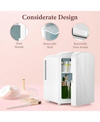 Antarctic Star Brushed Stainless Steel Mini Fridge, 4L Portable Cooler (Ac/Dc)