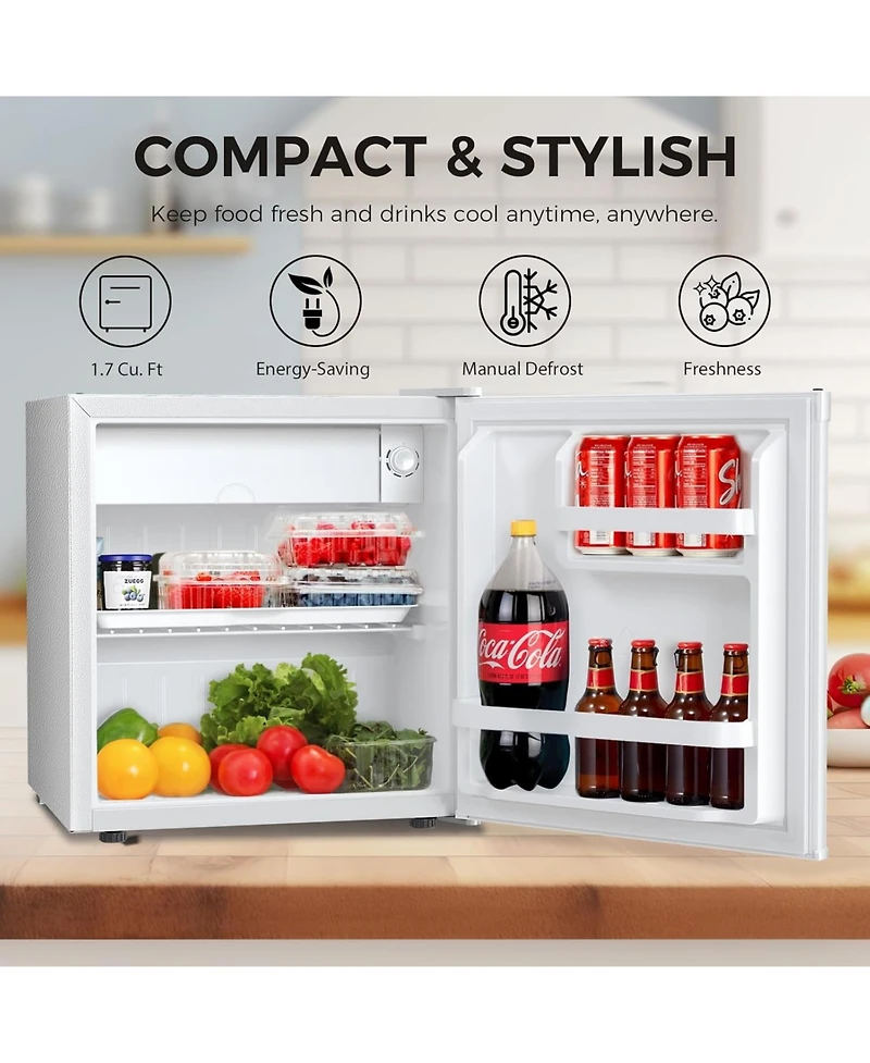 Antarctic Star 1.6 Cu. Ft. Compact Refrigerator with Chiller Compartment