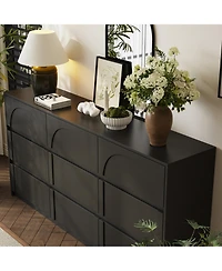 Homsee 63" 9-Drawer Wooden Dresser with Elegant Design – Bedroom Storage Chest