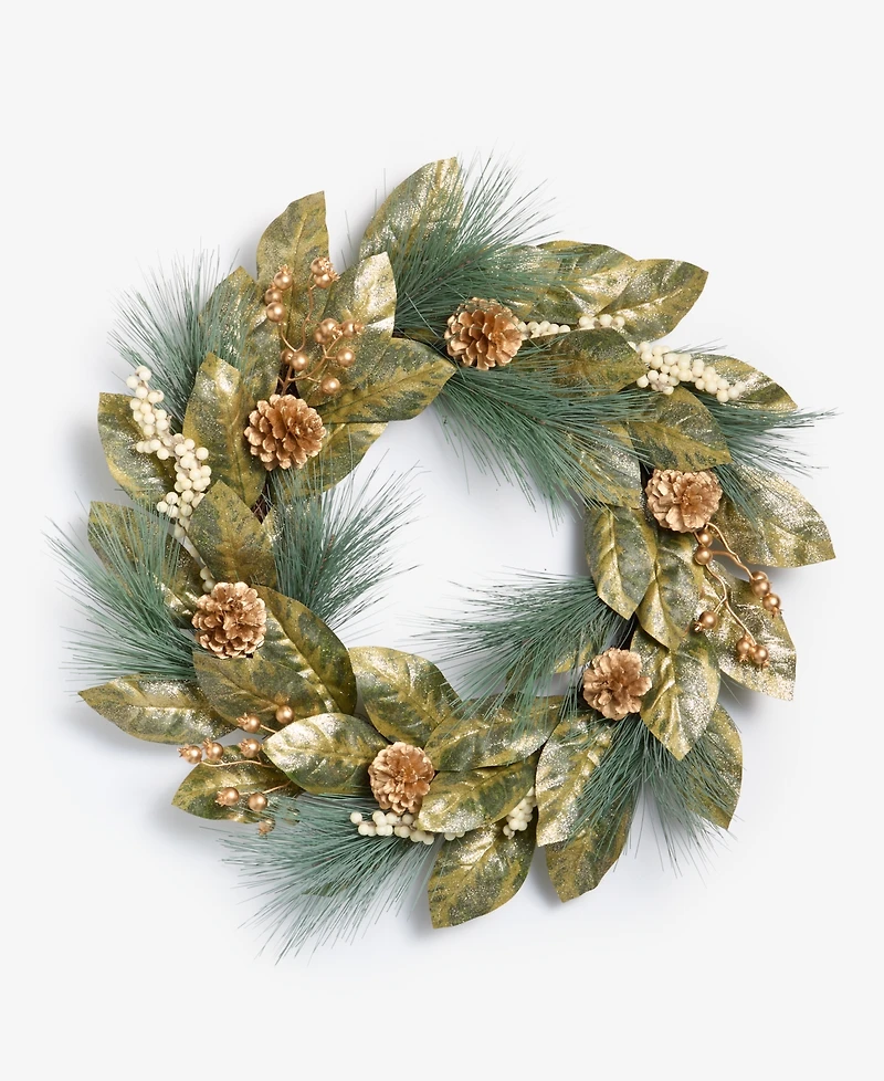 Holiday Lane Opulence Pinecones and Berries Decorated Wreath, Macy's Exclusive